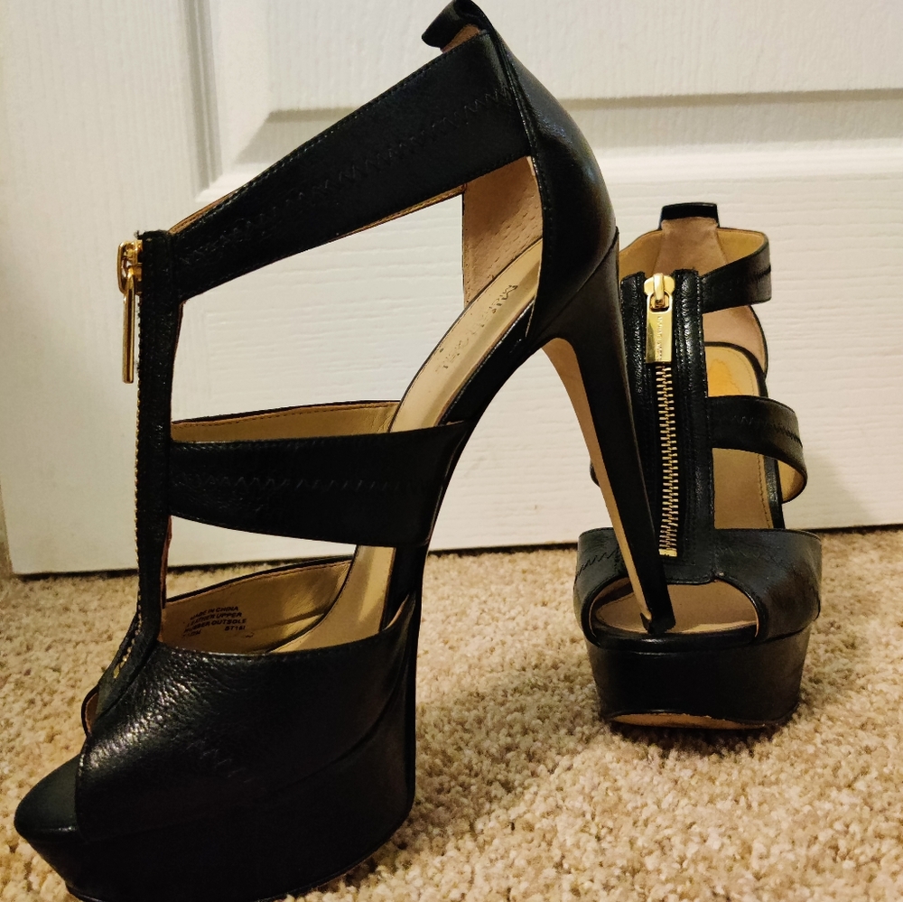 Michael Kors caged zippered Stilletto platforms Sold - Picture 15 of 16